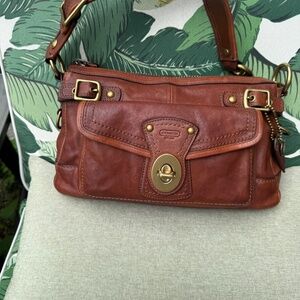 Coach MEDIUM 11127 Vintage Whiskey 65th Anniversary Legacy Leigh Leather Satchel